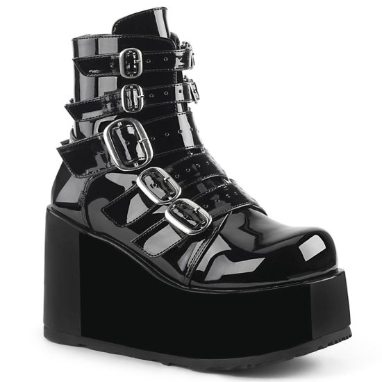 Black Patent Women's Demonia Concord - 57 Platform Ankle-high Boots | EA7024581