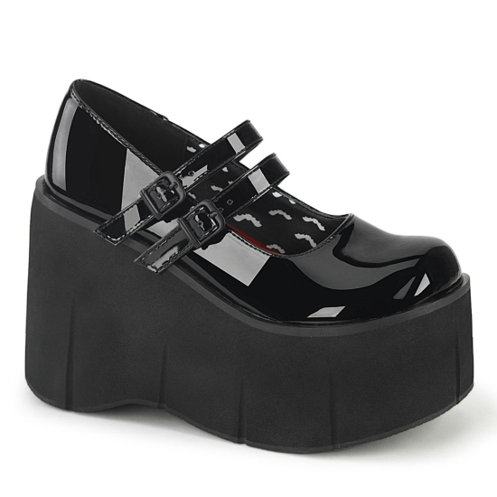 Black Patent Women's Demonia Kera - 08 Mary Jane Platforms | UW6548310