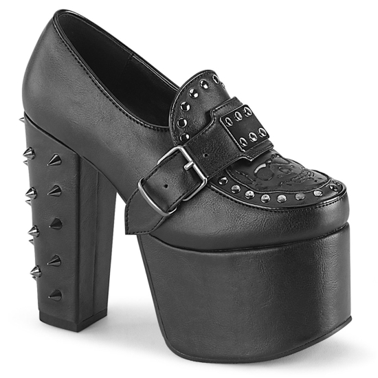 Black Vegan Leather Women's Demonia Torment - 500 Platforms | BZ0874513