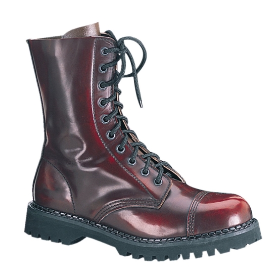 Burgundy Men's Demonia Rocky - 10 Platform Goth Punk Ankle-high Boots | LC3812056