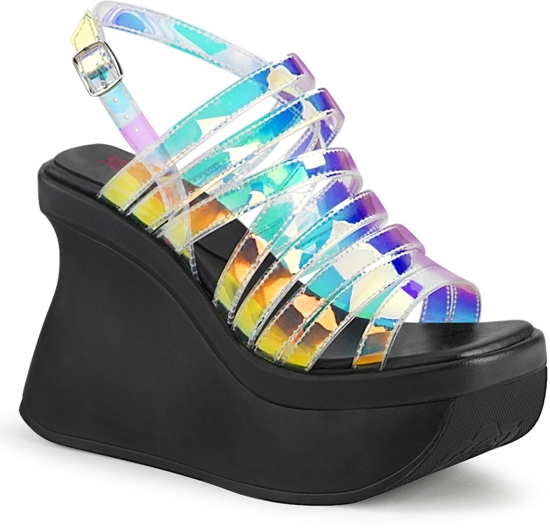 Magic Mirror Women's Demonia Pace - 33 Wedge Platform Heels Sandals | VY5312879