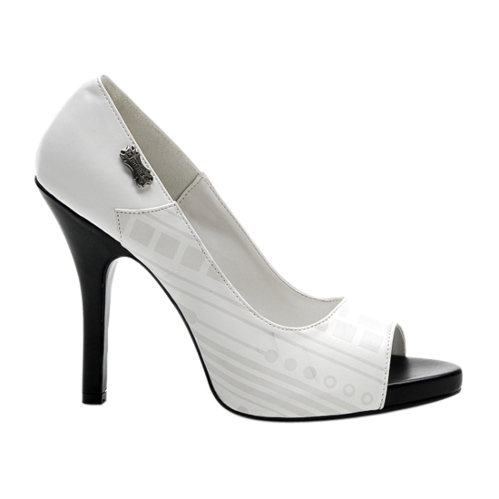 White Faux Leather-UV White Women's Demonia Zombie - 06UV Platform Pumps Platforms | TH5437912